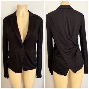 BCBGMAXAZRIA Cotton Blazer Jacket one Button Drape